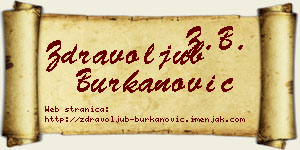Zdravoljub Burkanović vizit kartica